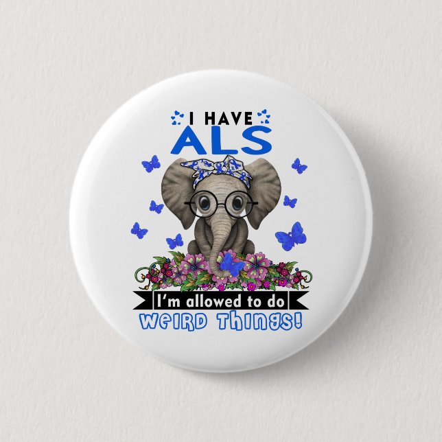 ALS Awareness Month Band Geschenke Button (Vorderseite)