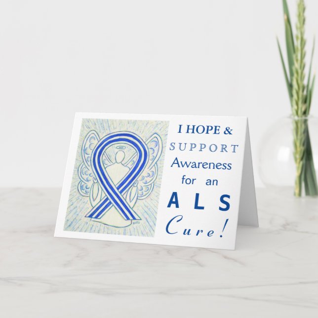 ALS Awareness Ribbon Angel Grußkarten Karte (Vorderseite)