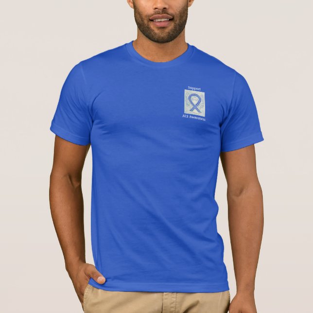 ALS Awareness Ribbon Angel T - Shirt Apparel (Vorderseite)