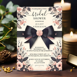 Als Banner Bows Satin Ribbon Schneiden Brautparty Einladung