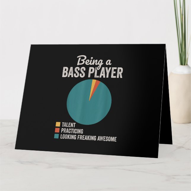 Als Bassist Musiker Funny Bass Gitarrist Karte (Vorderseite)