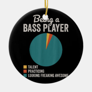 Als Bassist Musiker Funny Bass Gitarrist Keramik Ornament