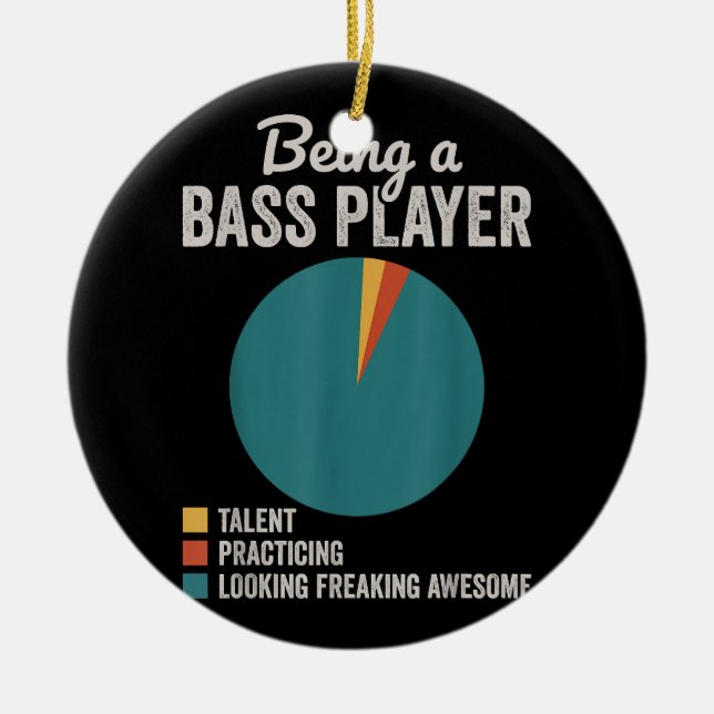 Als Bassist Musiker Funny Bass Gitarrist Keramik Ornament (Vorne)