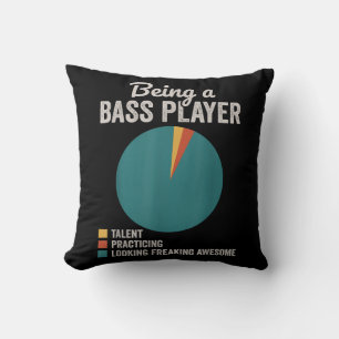 Als Bassist Musiker Funny Bass Gitarrist Kissen