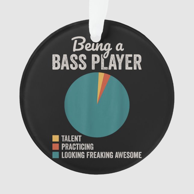 Als Bassist Musiker Funny Bass Gitarrist Ornament (Vorderseite)