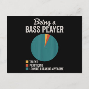 Als Bassist Musiker Funny Bass Gitarrist Postkarte