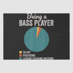 Als Bassist Musiker Funny Bass Gitarrist Seidenpapier