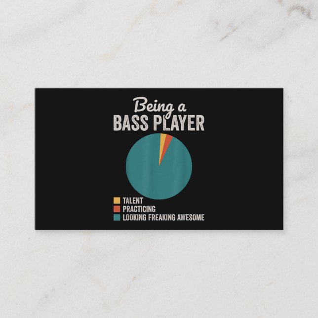 Als Bassist Musiker Funny Bass Gitarrist Visitenkarte (Vorderseite)