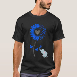 ALS-Bewusstsein Sonnenblume Elefant Schmetterling T-Shirt