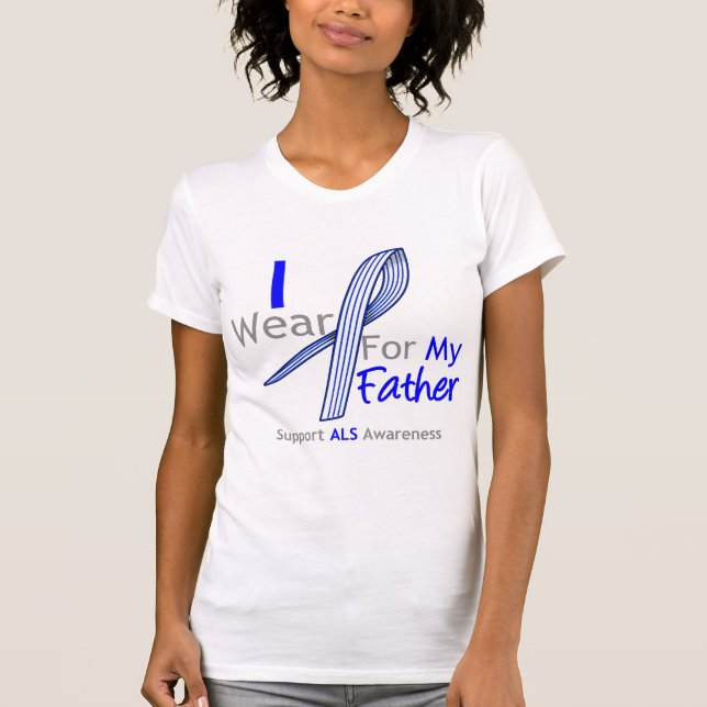 Als-Bewusstsein trage ich ALS-Band für meinen T-Shirt (Vorderseite)