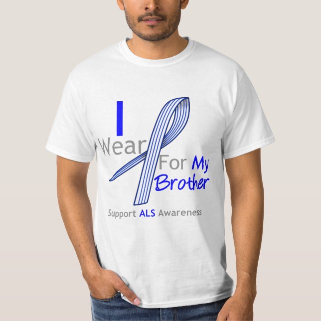 Als-Bewusstsein trage ich ALS-Band für meinen T-Shirt (Vorderseite)