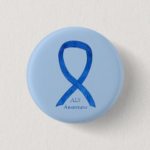 ALS-Bewusstseins-Schleife Benutzerdefinierter Kuns Button