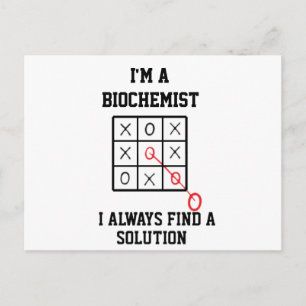 Als Biochemiker finde ich immer eine Lösung  Postk Postkarte
