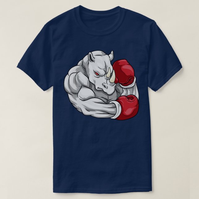 als Boxer mit Boxhandschuhen T-Shirt (Design vorne)