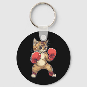 Als Boxer verkleidete Katze Boxen Männer Frauen Ki Schlüsselanhänger
