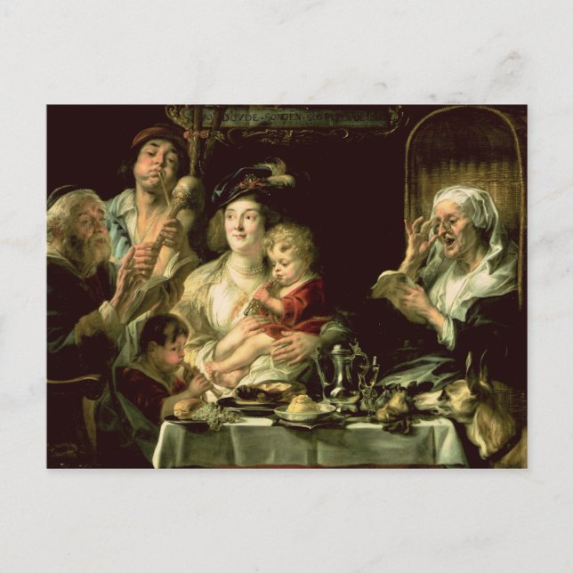 Als der alte Sing, so der junge Pipe, 1638 Postkarte (Vorderseite)