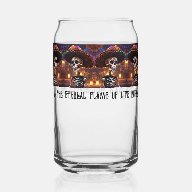 Als die ewige Flame des Lebens.. Dosenglas (Vorderseite)