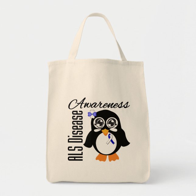 ALS Disease Awareness Penguin Tragetasche (Vorne)