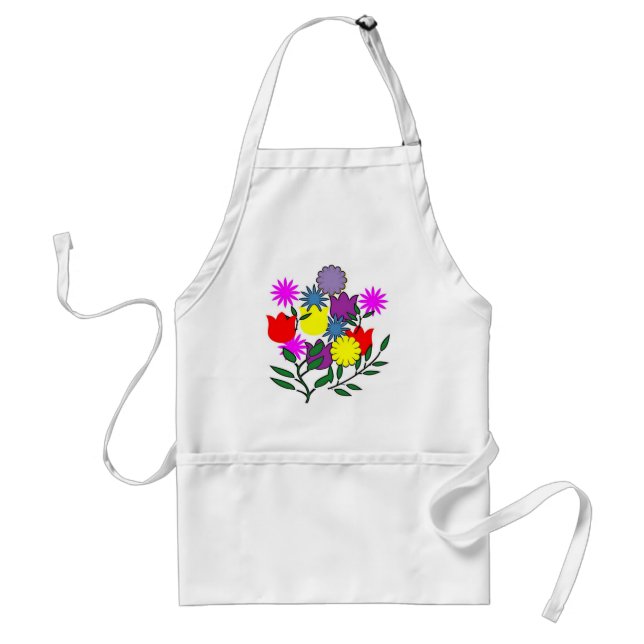 ALS Frühlings-Blumenblumenstrauß-Schürze Schürze (Vorne)