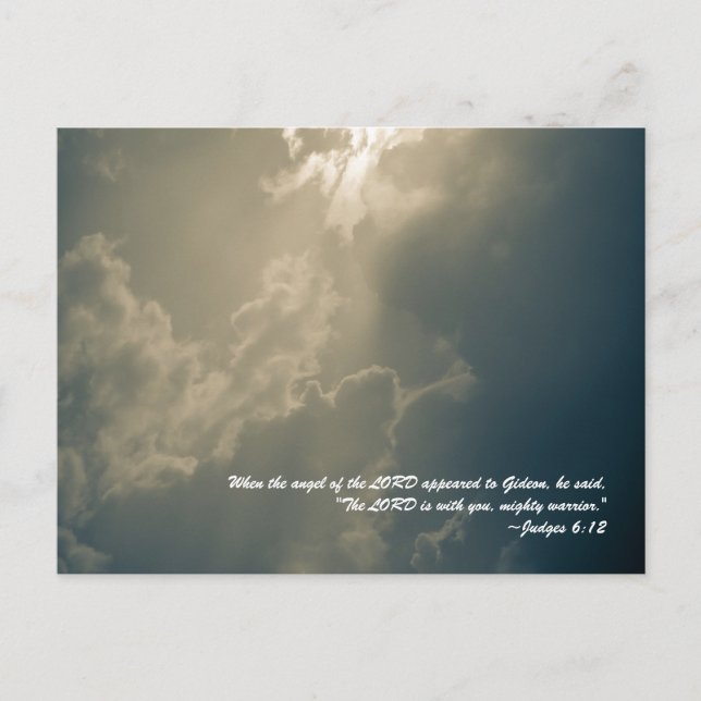 Als Gideon der Engel des Herrn erschien, Postkarte (Vorderseite)