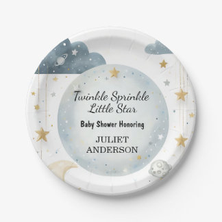 Als Glitzer Twinkle Twinkle Little Star Baby Dusch Pappteller