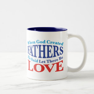 Als Gott Väter herstellte Zweifarbige Tasse