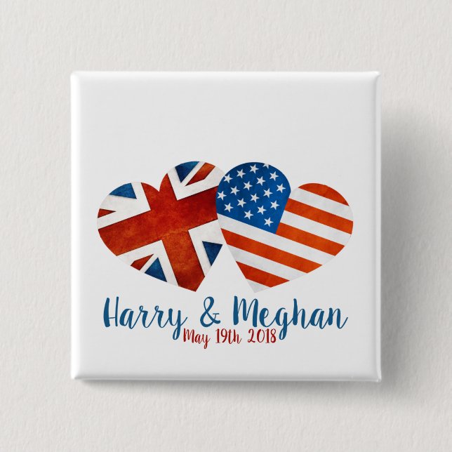 Als Harry Meghan traf Button (Vorderseite)
