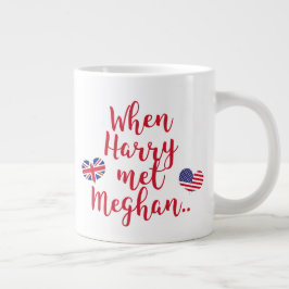 Als Harry Meghan traf | Fun Royal Wedding Jumbo-Tasse
