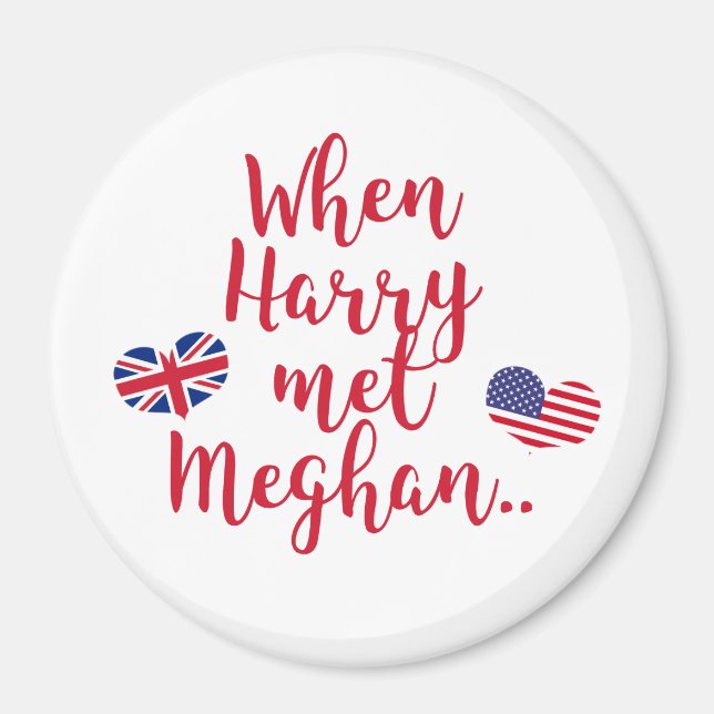 Als Harry Meghan traf | Fun Royal Wedding Magnet (Vorne)