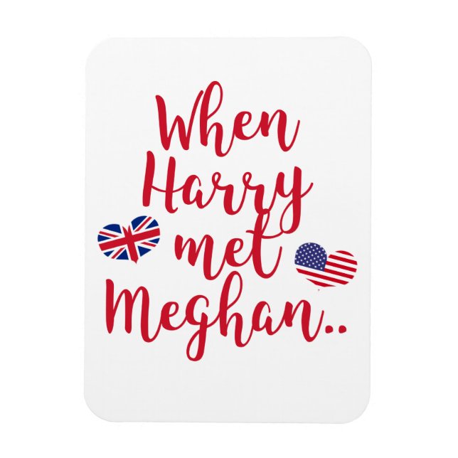 Als Harry Meghan traf | Fun Royal Wedding Magnet (Vertikal)
