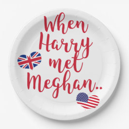 Als Harry Meghan traf | Fun Royal Wedding Pappteller