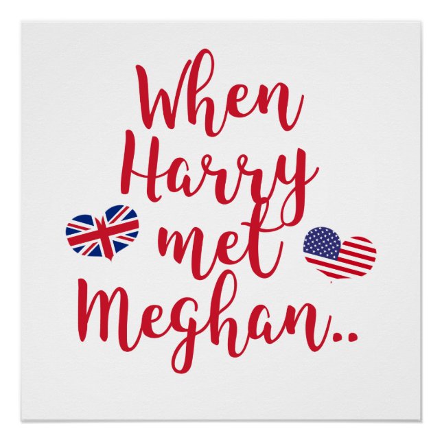 Als Harry Meghan traf | Fun Royal Wedding Poster (Vorderseite)