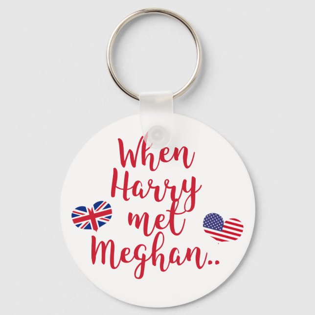 Als Harry Meghan traf | Fun Royal Wedding Schlüsselanhänger (Vorderseite)