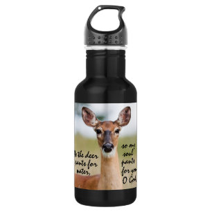 Als Hirschhose für Wasser Bibel Verse Psalm 42:1 Edelstahlflasche
