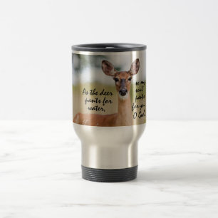 Als Hirschhose für Wasser Bibel Verse Psalm 42:1 Reisebecher