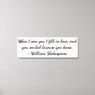 Als ich dich sah, fiel ich in Liebe - Wall Art Leinwanddruck