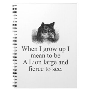 Als ich erwachsen bin, bin ich Gemein zu sein Notizblock