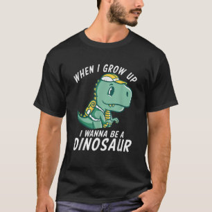 Als ich groß bin will ich ein Dinosaur Fossils Din T-Shirt