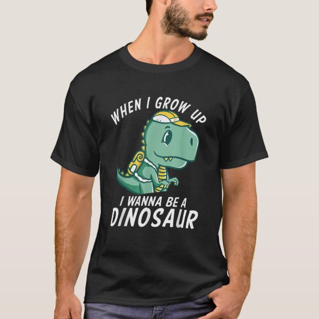 Als ich groß bin will ich ein Dinosaur Fossils Din T-Shirt (Vorderseite)