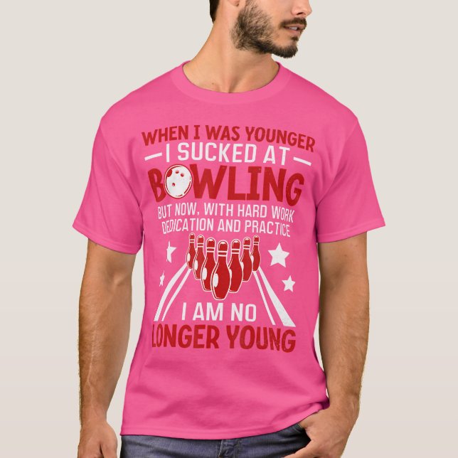 Als ich jünger war Bowling Funny Spaß Gag Bowler T-Shirt (Vorderseite)