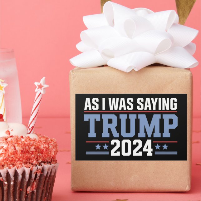 Als ich Sprichwort war Trump 2024 Wahl Rechteckiger Aufkleber (Party)