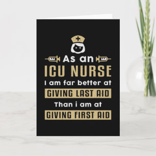 Als ICU-Krankenpflegerin Karte