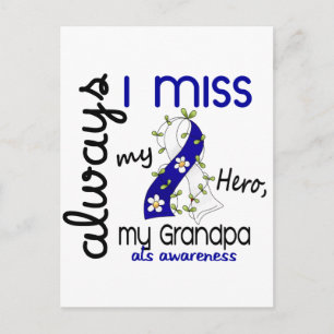ALS immer ich vermisse meinen Opa 3 Postkarte
