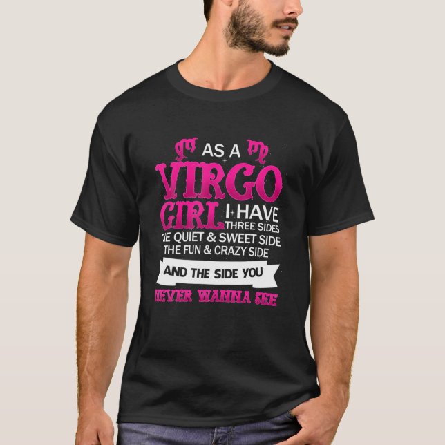 Als Jungfrau habe ich drei Seiten in der Stille T-Shirt (Vorderseite)