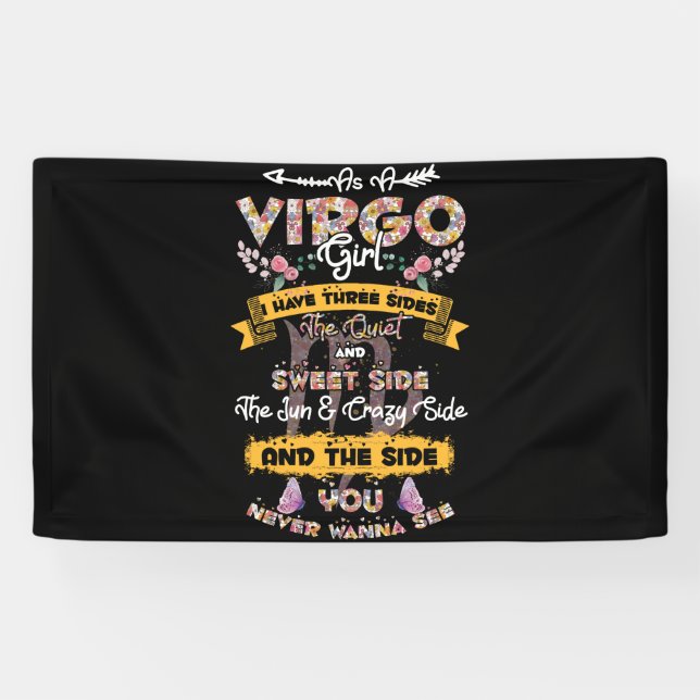 Als Jungfrau Mädchen Geburtstag Astrologie Zodiac  Banner (Horizontal)