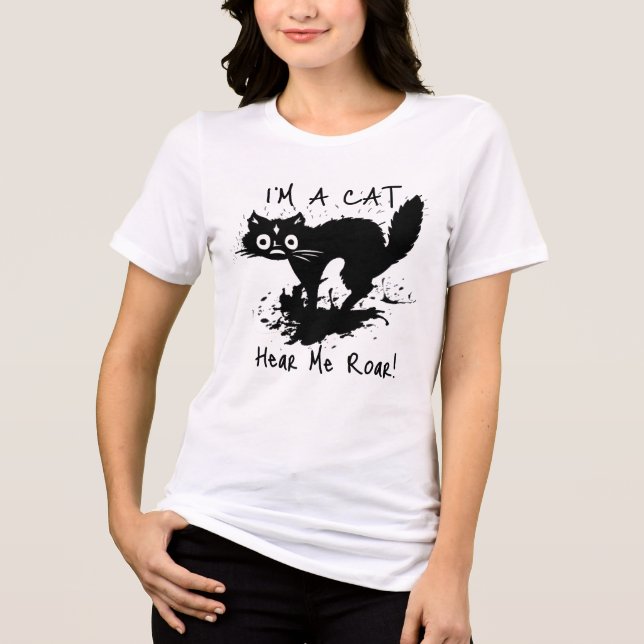 Als Katze identifizieren oder versuchen, ein lusti Tri-Blend Shirt (Vorderseite)