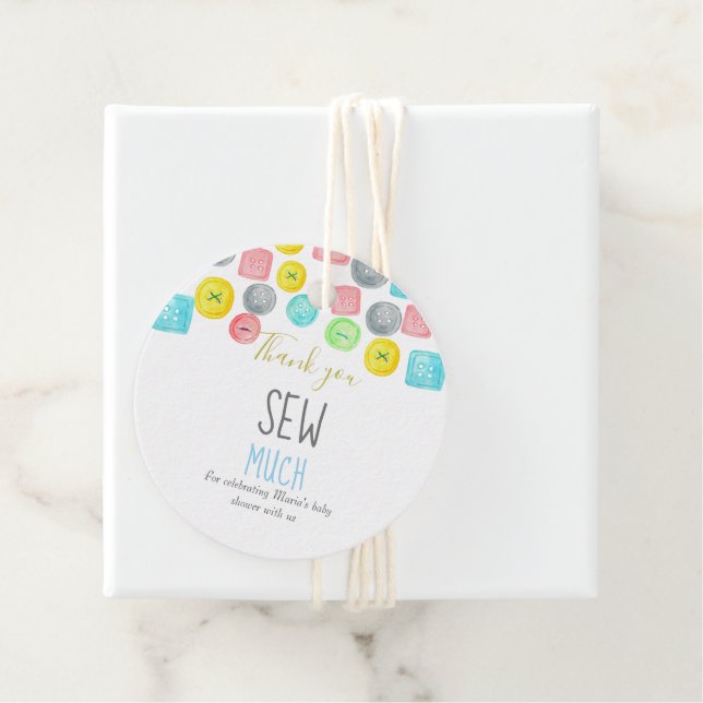 Als Knopfdruck niedliche Babydusche Geschenkanhänger (Beispiel)