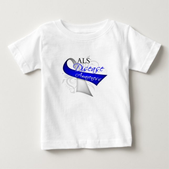 Als-Krankheits-Bewusstseins-Band Baby T-shirt (Vorderseite)
