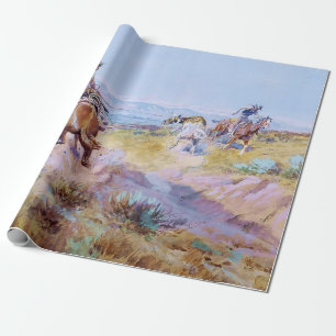 „Als Kühe wild waren“ von Charles M. Russell Geschenkpapier