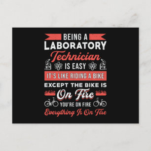 Als Labortechniker Science Labrador Tech Postkarte